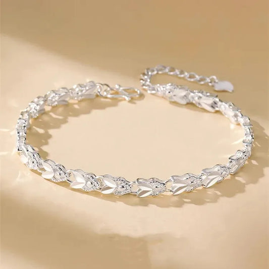ALIZERO 925 Sterling Silver Noble Nice Chain Solid Bracelet