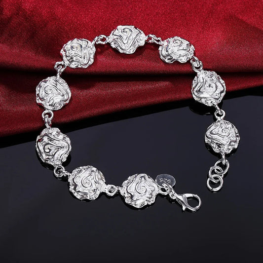 ALIZERO 925 Sterling Silver Noble Nice Chain Solid Bracelet