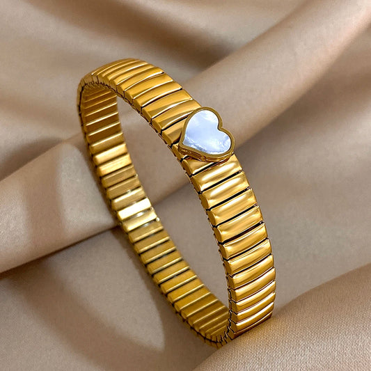 AENSOA Simple Elastic Stainless Steel Bracelet