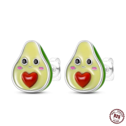 PANPOKI S925 Sterling Silver Hot Style Cherries Drop Earrings for Women