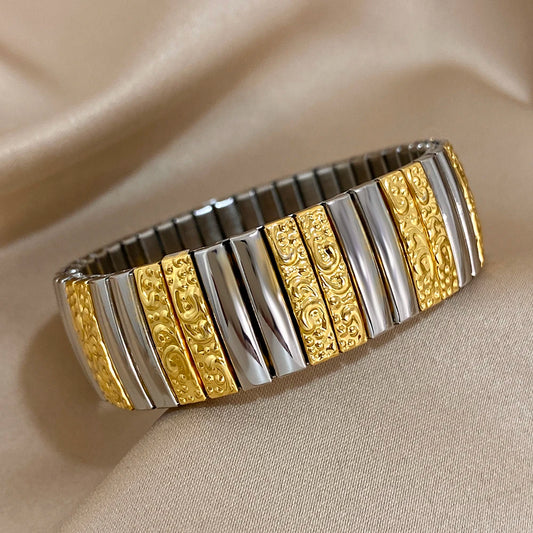 AENSOA Simple Elastic Stainless Steel Bracelet