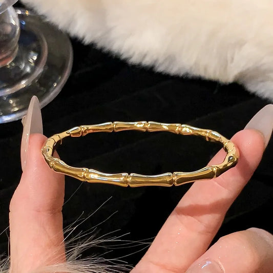 1Pc Titanium Steel Stainless Steel Gold Plated Bracelet for Women