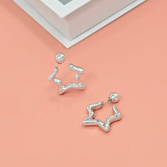 Fashionable C-Shaped Earrings with Unique Design