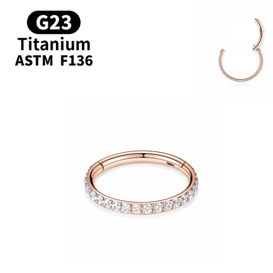 UHERA 18G/16G G23 F136 Titanium Round Earrings and Nose Ring Piercing