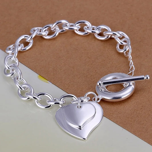 ALIZERO 925 Sterling Silver Noble Nice Chain Solid Bracelet