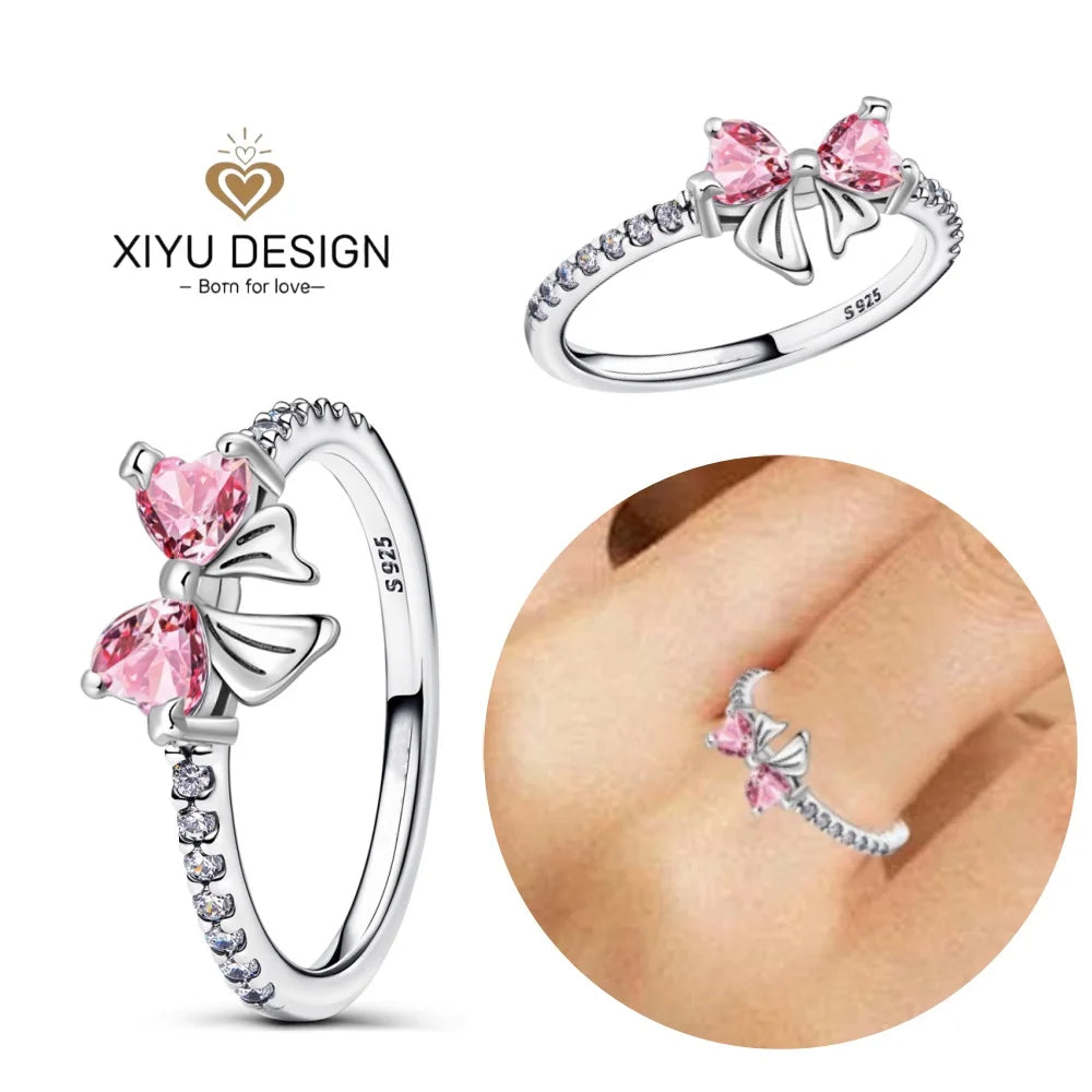 XIYU DESIGN 925 Sterling Silver Multi Shapes Ring Earrings Necklace