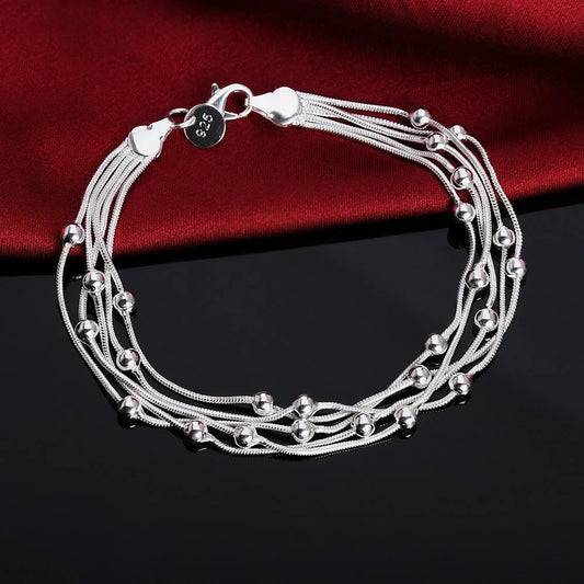 ALIZERO 925 Sterling Silver Noble Nice Chain Solid Bracelet