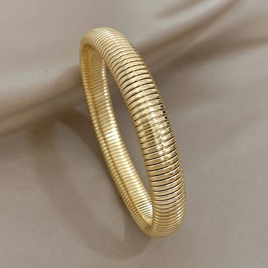 AENSOA Stainless Steel Simple Stretch Elastic Bracelet