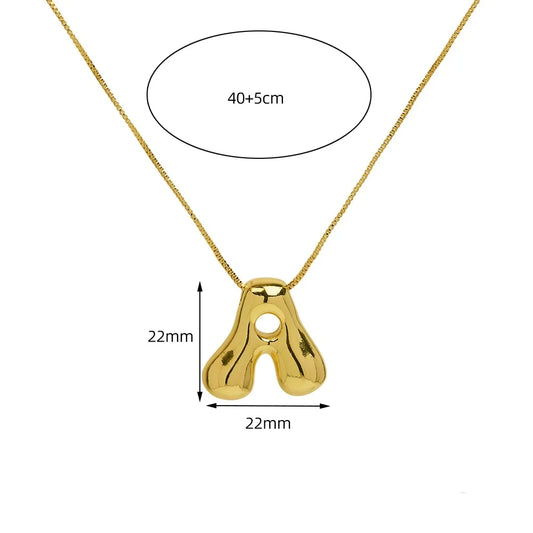 DOYOURS Golden Color Stainless Steel Initial Necklace for Women