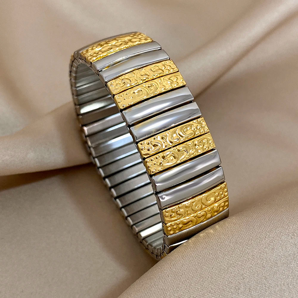 AENSOA Simple Elastic Stainless Steel Bracelet