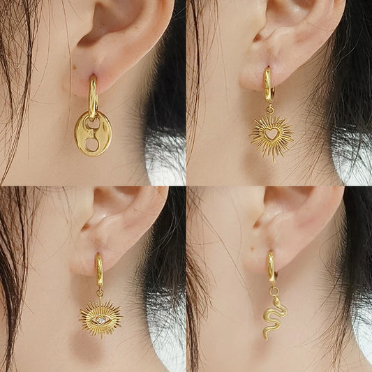 Stainless Steel Hoop Earrings for Women