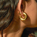 Fashionable C-Shaped Earrings with Unique Design