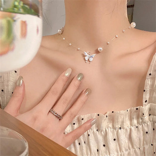 New Shiny Butterfly Necklace