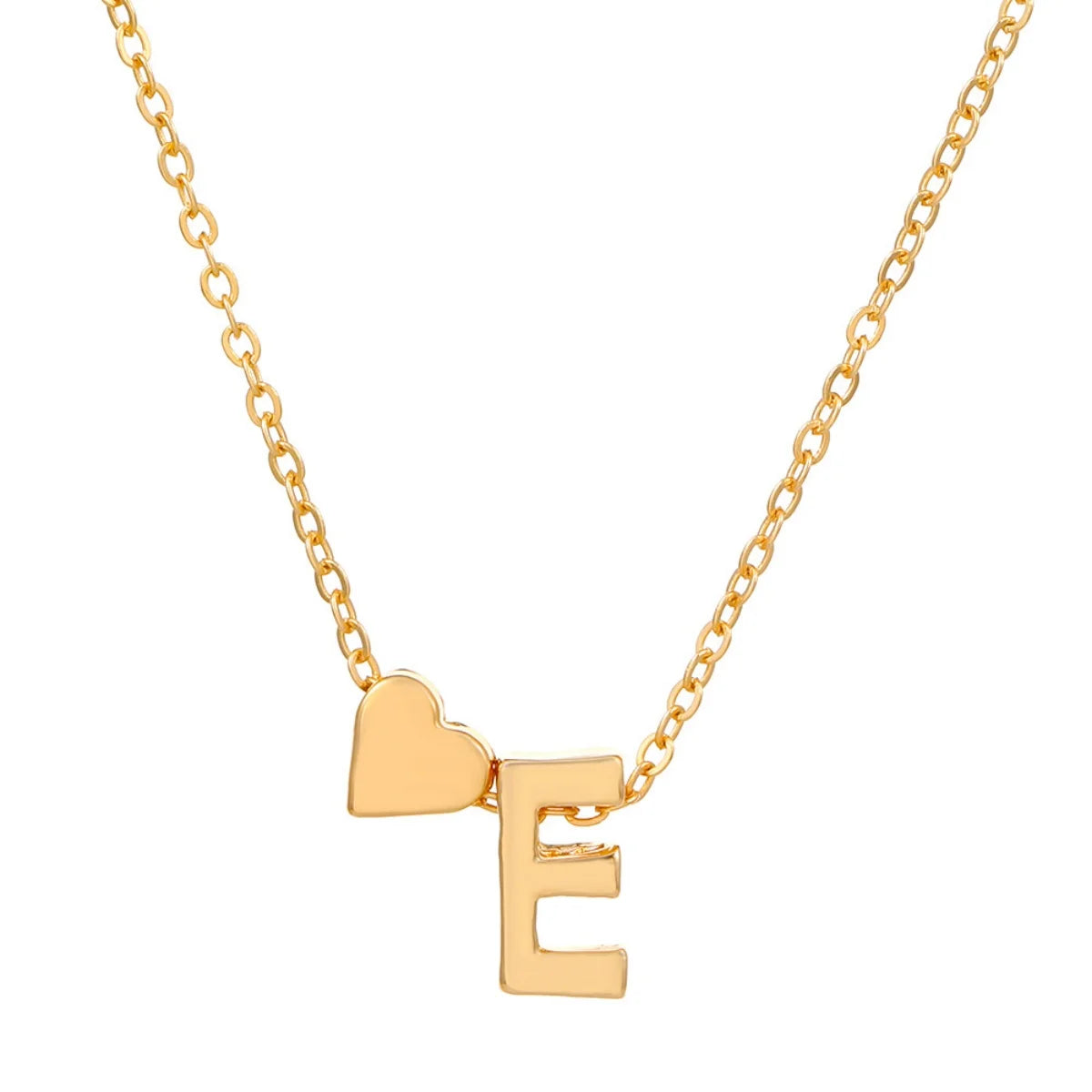 Initial 26 Letters Heart Necklace for Women