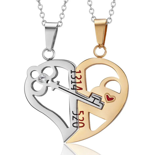 Good Simple Quality Couple Pendant Necklace
