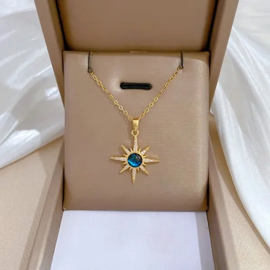 RINHOO FRIENDSHIP Micro Inlaid Zircon Butterfly Tassel Necklace for Women