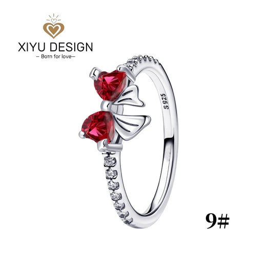 XIYU DESIGN 925 Sterling Silver Multi Shapes Ring Earrings Necklace