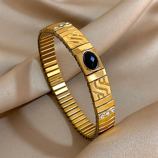 AENSOA Simple Elastic Stainless Steel Bracelet