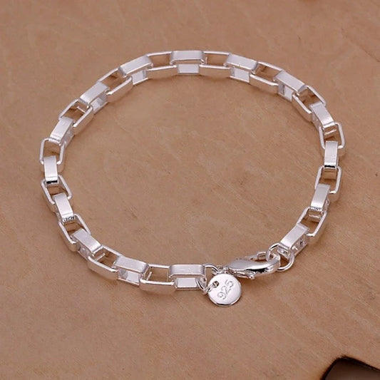 ALIZERO 925 Sterling Silver Noble Nice Chain Solid Bracelet