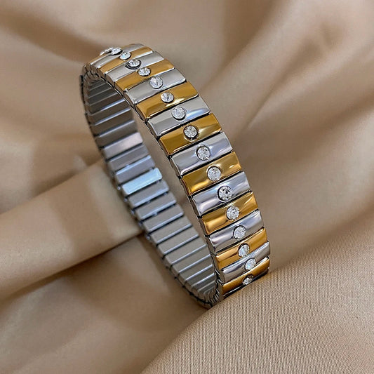 AENSOA Simple Elastic Stainless Steel Bracelet