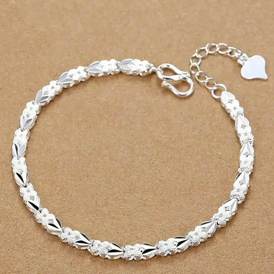 ALIZERO 925 Sterling Silver Noble Nice Chain Solid Bracelet