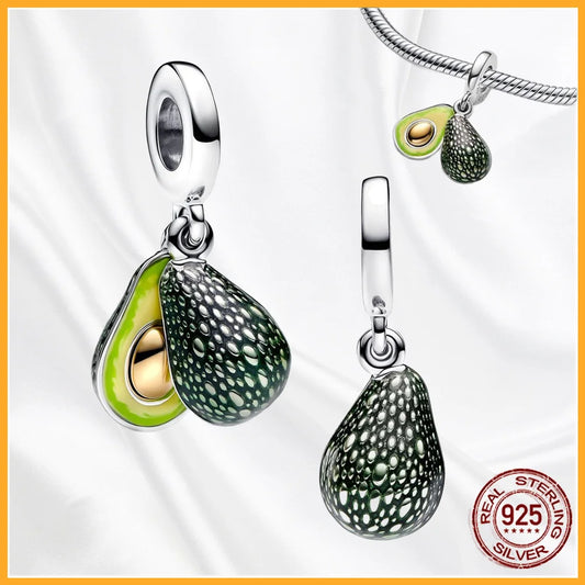 925 Sterling Multiple Shapes Silver Dangle Beads Charm Bracelet