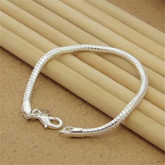 ALIZERO 925 Sterling Silver Noble Nice Chain Solid Bracelet