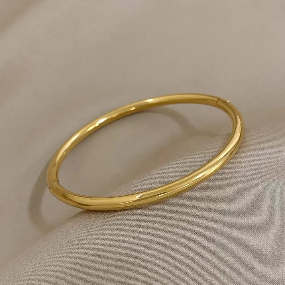 1Pc Titanium Steel Stainless Steel Gold Plated Bracelet for Women