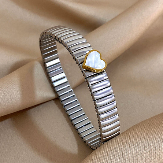 AENSOA Simple Elastic Stainless Steel Bracelet