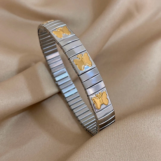 AENSOA Simple Elastic Stainless Steel Bracelet