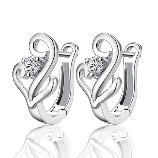 Korean Fashion Round Crystal Earrings