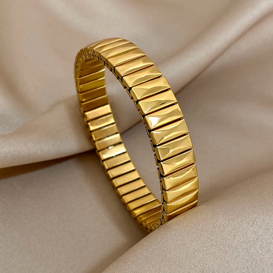 AENSOA Simple Elastic Stainless Steel Bracelet