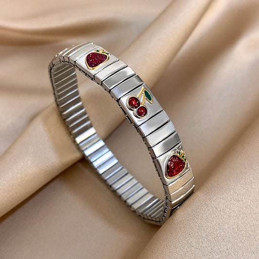 AENSOA Stainless Steel Elastic Bracelet Bangle for Women