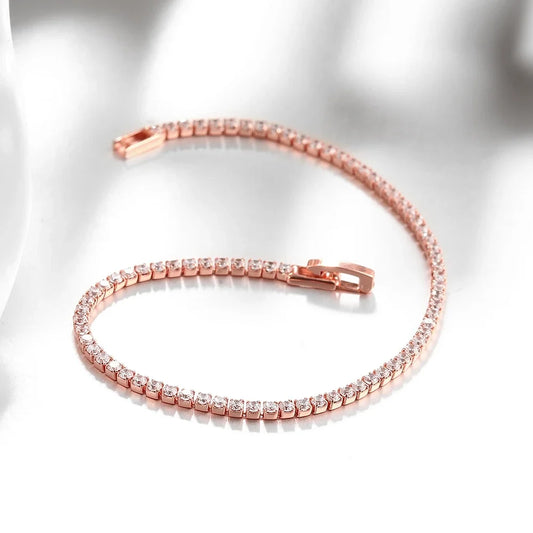 ANDARA Pure 925 Silver Jewelry 18CM Tennis Bracelet