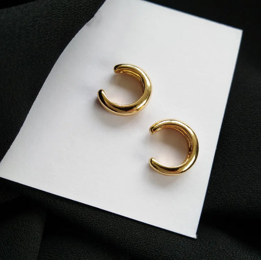 Fake Piercing Ear Cuff Double Circle Faux Earrings
