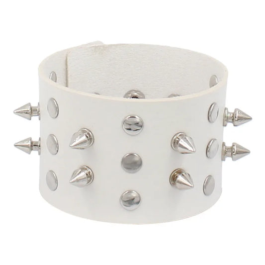 Fashion Spike Punk Faux Leather Bracelet