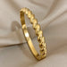 AENSOA Classic Simple Stainless Steel Twist Charm Bracelet for Women