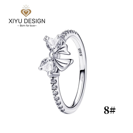 XIYU DESIGN 925 Sterling Silver Multi Shapes Ring Earrings Necklace