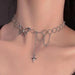 YIYUEQIANLI Hip Hop Butterfly Pendant Tassel Choker Necklace for Women