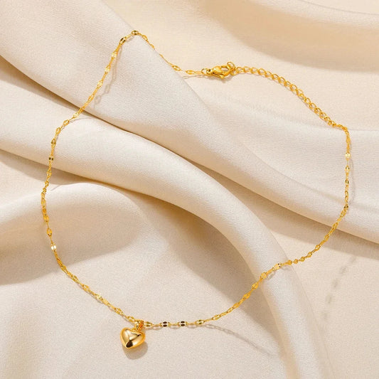 Stainless Steel Love Heart Necklace for Women