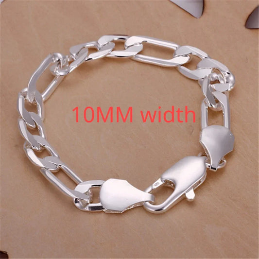 ALIZERO 925 Sterling Silver Noble Nice Chain Solid Bracelet
