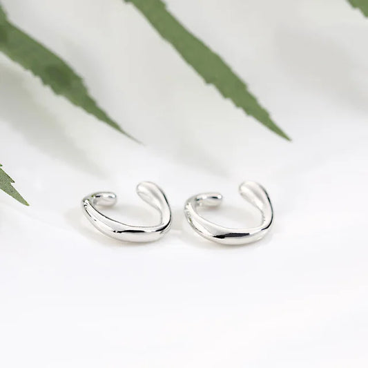 Fake Piercing Ear Cuff Double Circle Faux Earrings