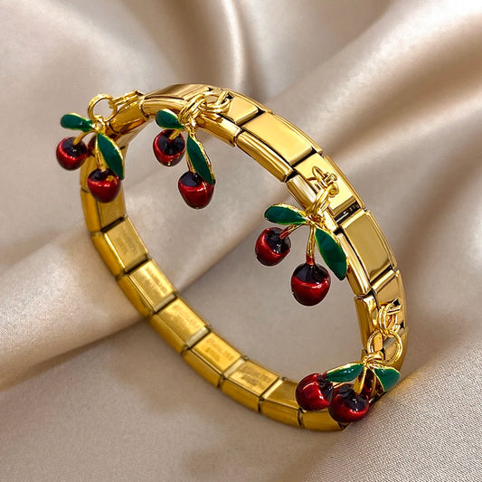 AENSOA Stainless Steel Elastic Bracelet Bangle for Women