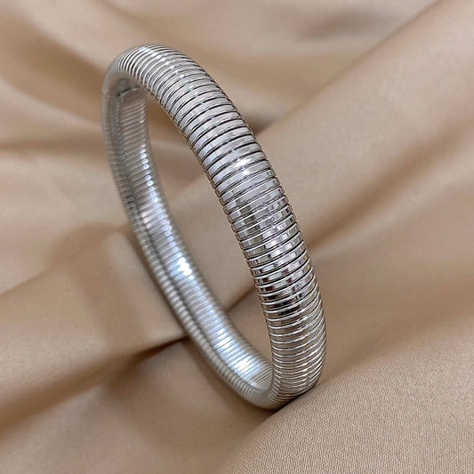 AENSOA Stainless Steel Simple Stretch Elastic Bracelet