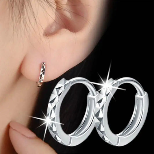 Korean Fashion Round Crystal Earrings
