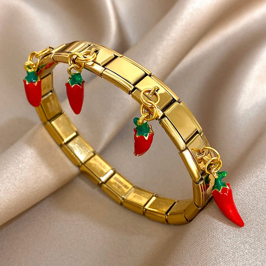 AENSOA Stainless Steel Elastic Bracelet Bangle for Women