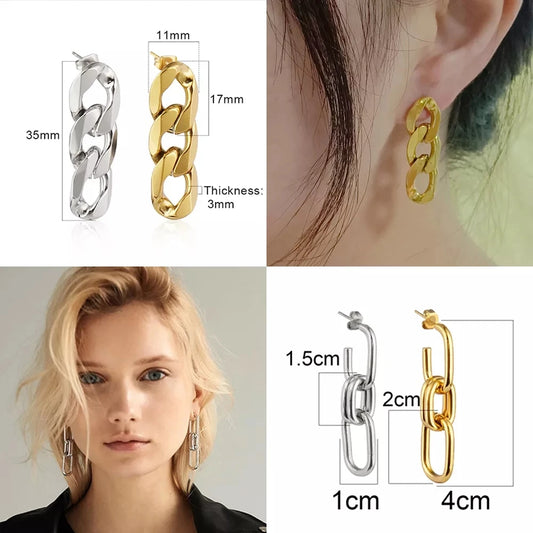 Stainless Steel Hoop Earrings for Women