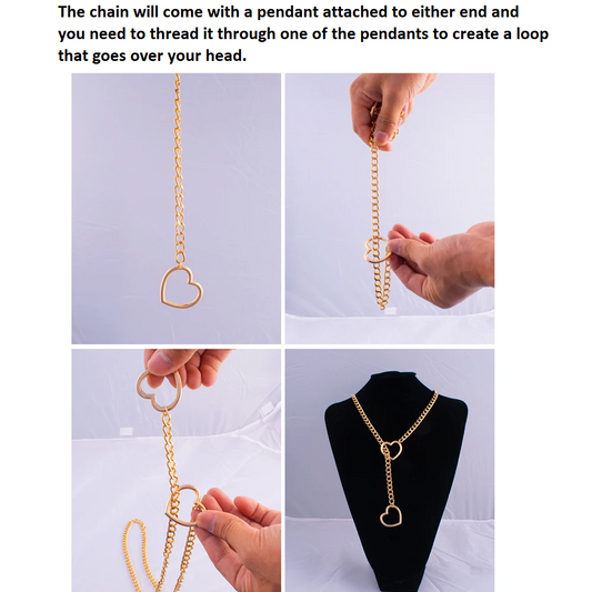 Heart Slip Chain Necklace for Women