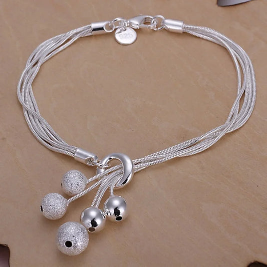 ALIZERO 925 Sterling Silver Noble Nice Chain Solid Bracelet