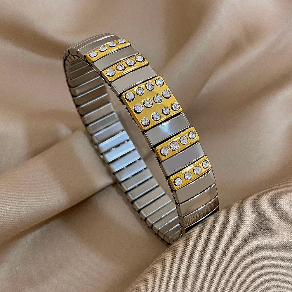 AENSOA Simple Elastic Stainless Steel Bracelet